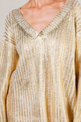 Load image into Gallery viewer, A Shining Statement Gold Metallic Sweater
