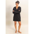 Load image into Gallery viewer, Cozy Up Black Sweater Dress

