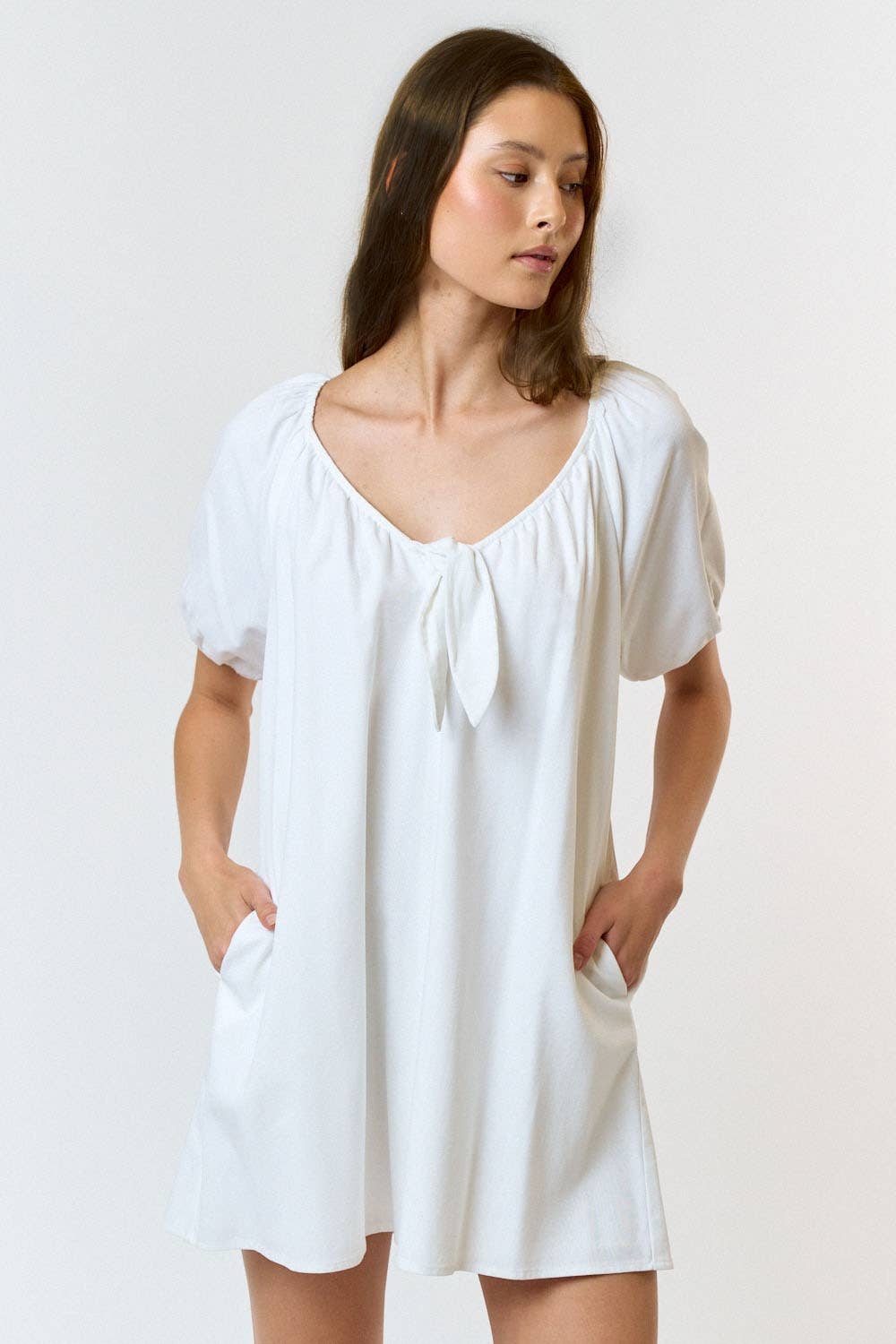 The Picnic Tie-Front Mini Dress