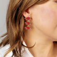 Load image into Gallery viewer, Razorback Jewelry | Arkansas Razorback Triple Hog Dangle Earrings
