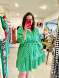 Load image into Gallery viewer, Curve | Bringing that Spring Vibe Green Floral Dress
