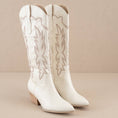 Load image into Gallery viewer, Long White Cowgirl Boots. Trendy Cowgirl Boots near me. Springdale. Down Springale
