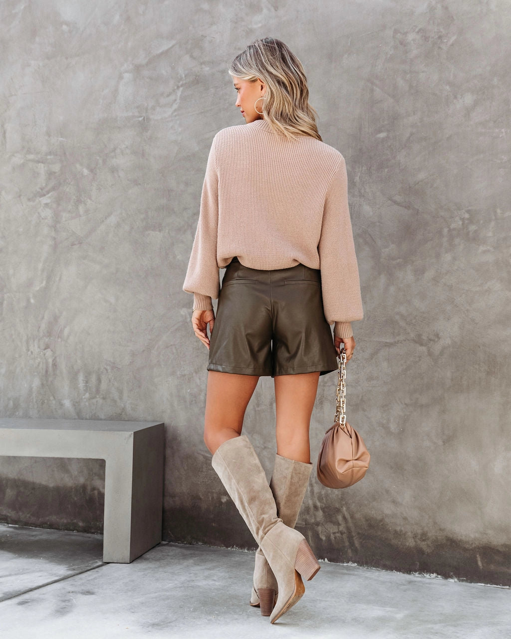 Something Chic About It Leather Shorts