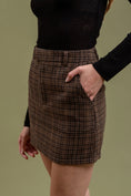 Load image into Gallery viewer, plaid mini skirt near me, women's plaid mini skirt, blue pepper clothing near me, online boutique, blue pepper clothes, women's plaid mini skirt
