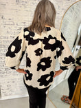 Load image into Gallery viewer, Business as Usual Black & White Floral Blouse
