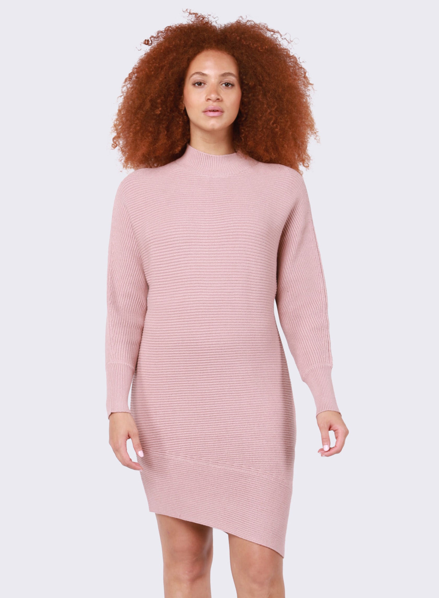 A Little Edge Asymmetrical Sweater Dress