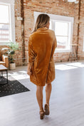 Load image into Gallery viewer, velvet dress long sleeve, long sleeve velvet dress short, women's long sleeve velvet dress, long sleeve velvet cocktail dress, boutique near me, Fayetteville AR, Downtown Springdale, NWA Boutique
