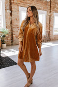 Load image into Gallery viewer, velvet dress long sleeve, long sleeve velvet dress short, women's long sleeve velvet dress, long sleeve velvet cocktail dress, boutique near me, Fayetteville AR, Downtown Springdale, NWA Boutique
