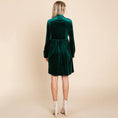 Load image into Gallery viewer, velvet dress long sleeve, long sleeve velvet dress short, women's long sleeve velvet dress, long sleeve velvet cocktail dress, boutique near me, Fayetteville AR, Downtown Springdale, NWA Boutique
