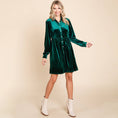 Load image into Gallery viewer, velvet dress long sleeve, long sleeve velvet dress short, women's long sleeve velvet dress, long sleeve velvet cocktail dress, boutique near me, Fayetteville AR, Downtown Springdale, NWA Boutique
