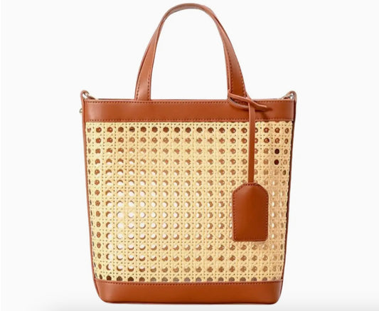 Beach Bound Rattan Tote