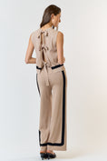 Load image into Gallery viewer, dressy women's 2 piece set, tie back, pant set
