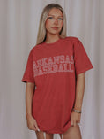 Load image into Gallery viewer, Arkansas Razorback Red Baseball Tee
