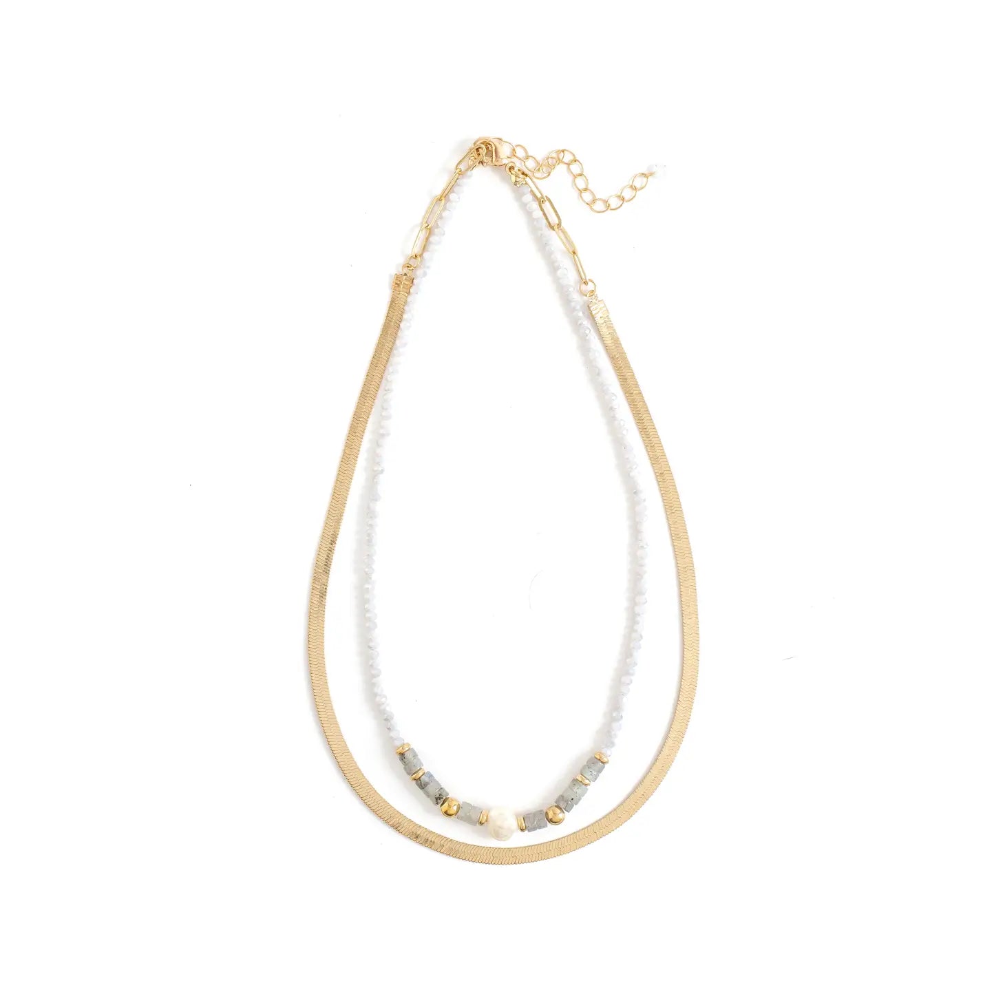 Calah Pearl Double Layer Necklace