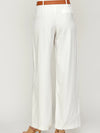 Office Chic White Wide Leg Trousers