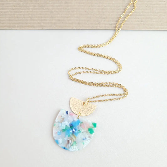 Spring Fling Gold Pendant Necklace