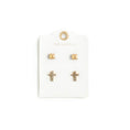 Load image into Gallery viewer, FaithFull Silver & Gold Cross Earring Gift Set
