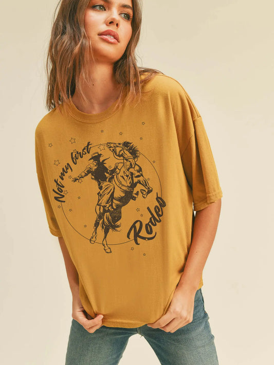 Not My First Rodeo Cowboy Graphic Tee