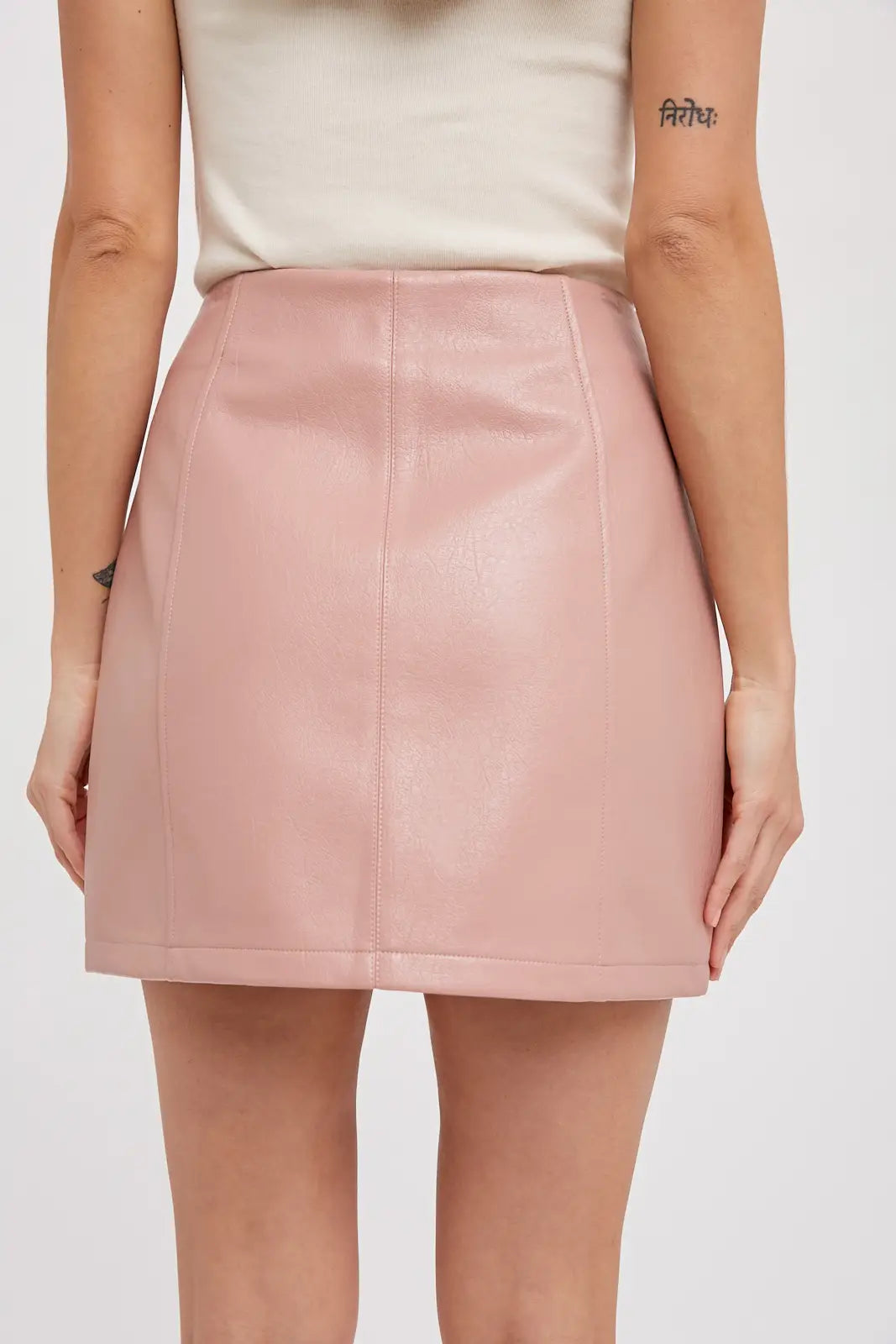 Flirty Girl Vegan Leather Mini Skirt