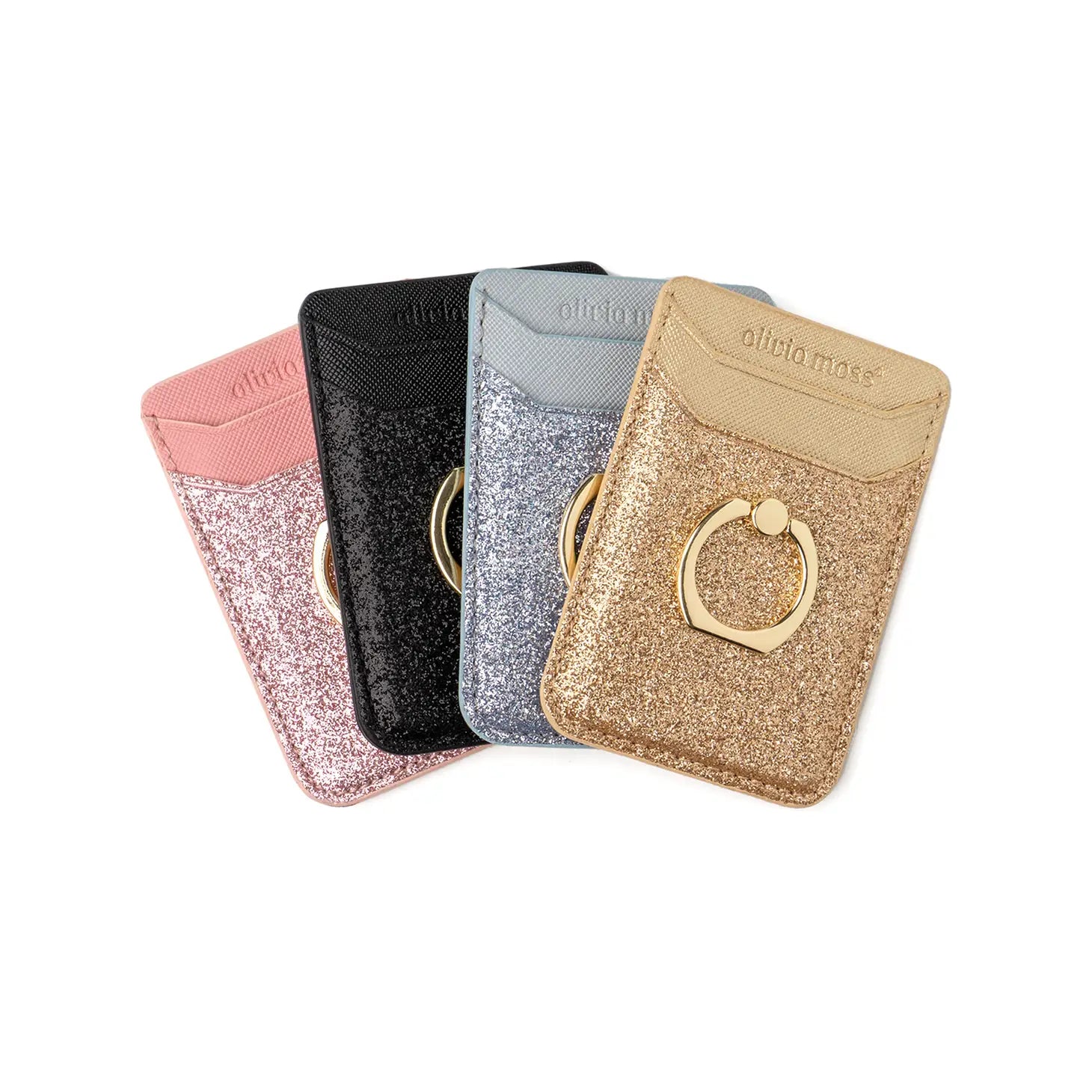 Glitter Bomb Ring Cling Phone Wallet