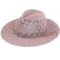 Load image into Gallery viewer, C.C | Horseshoe Lace Knitting Panama Hat
