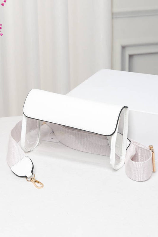 The Chic Necessity Clear Purse - White