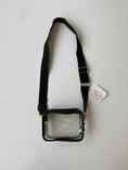 Load image into Gallery viewer, Clear Cross Body Bags with a black strap. Stadium approved, Concert Approved
