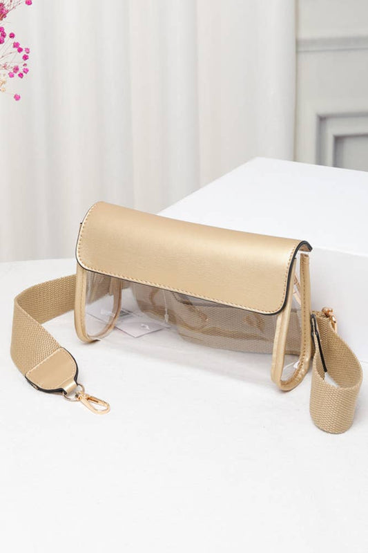 The Chic Necessity Clear Purse - Gold